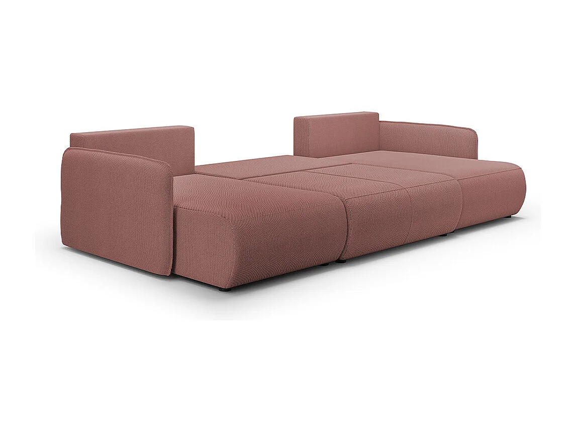 Canapé U 5 places convertible coffre Claudio Rose