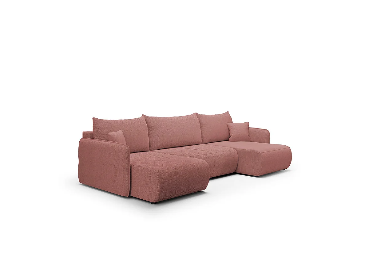 U-soffa 5 sittplatser bäddsoffa med förvaringsutrymme Claudio Rosa