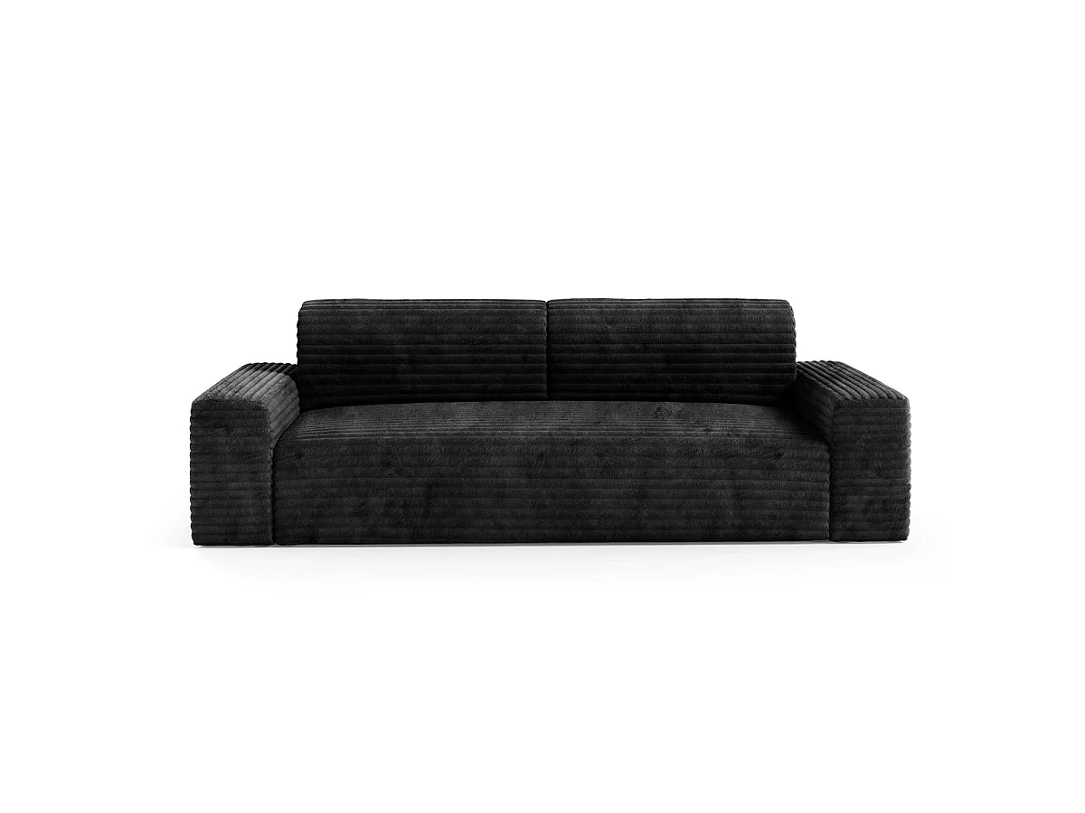 3-sitsig bäddsoffa med förvaringsutrymme Fabio svart