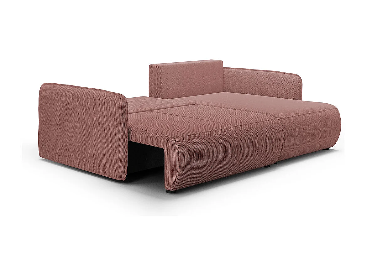 Canapé d'angle réversible et convertible 3 places avec coffre Claudio Rose
