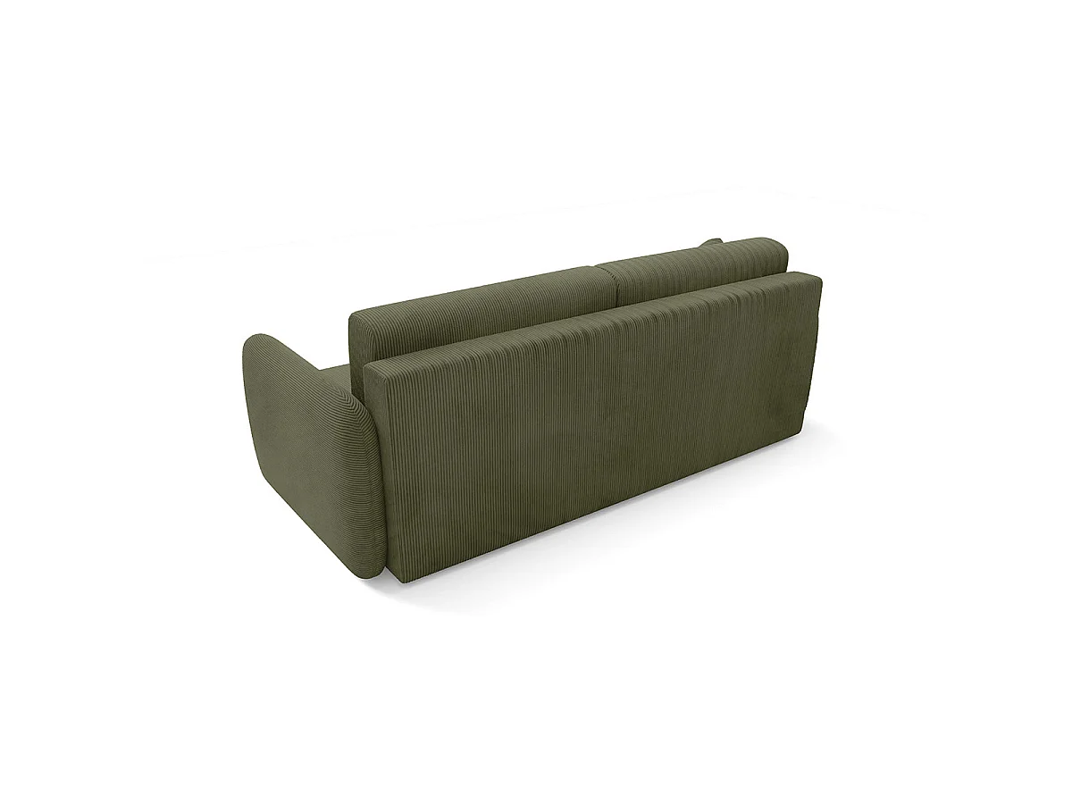 3-sitsig bäddsoffa med förvaringsutrymme Dora Grön