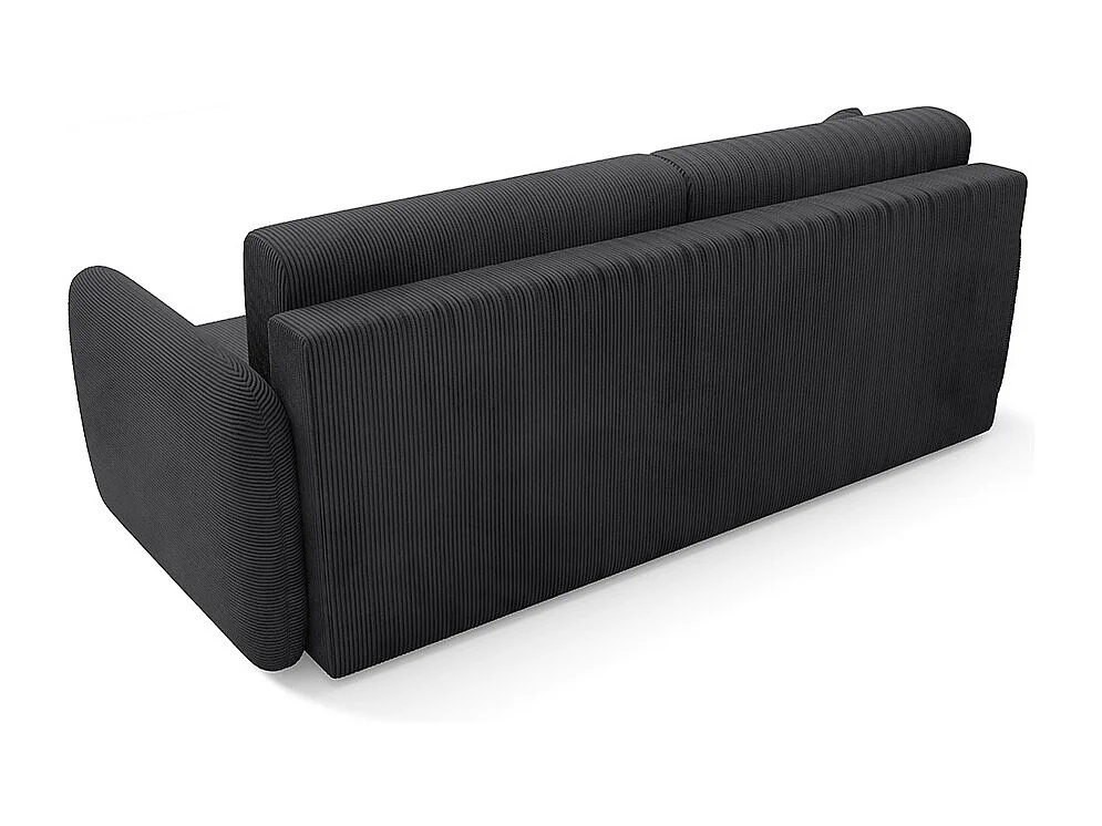 Canapé convertible 3 places avec coffre Dora Noir