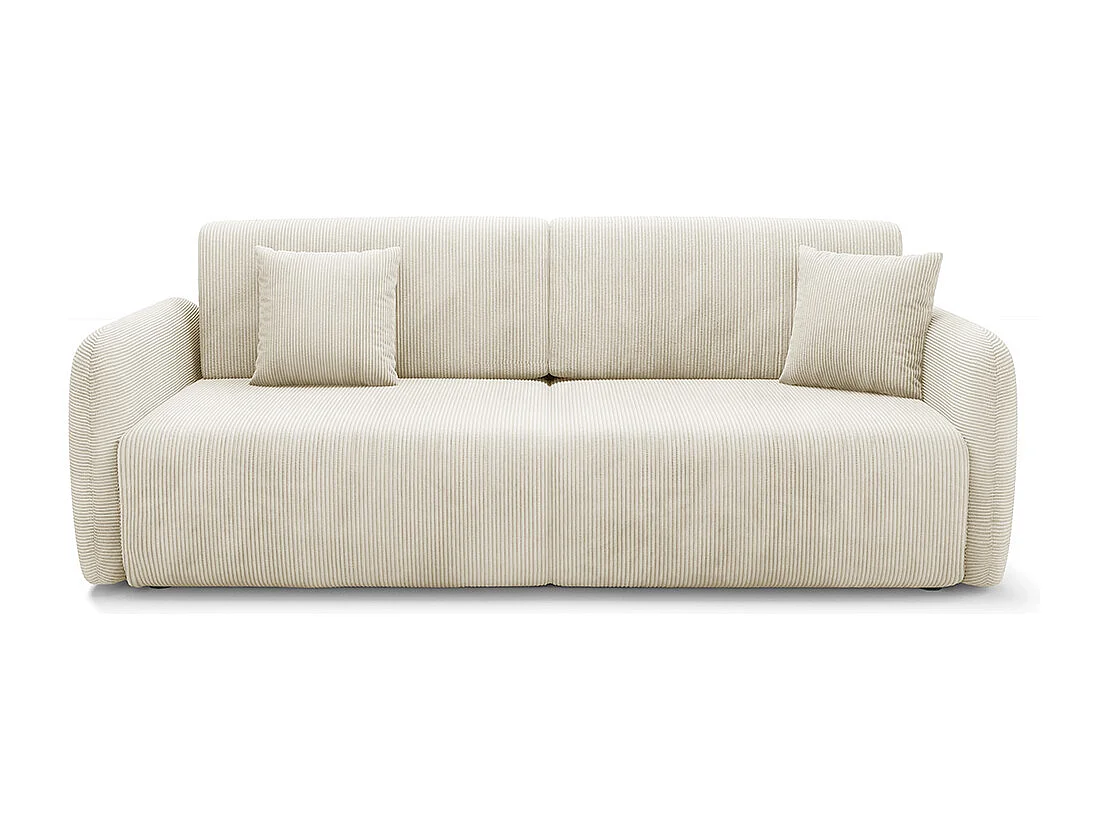 Canapé convertible 3 places avec coffre Dora Beige