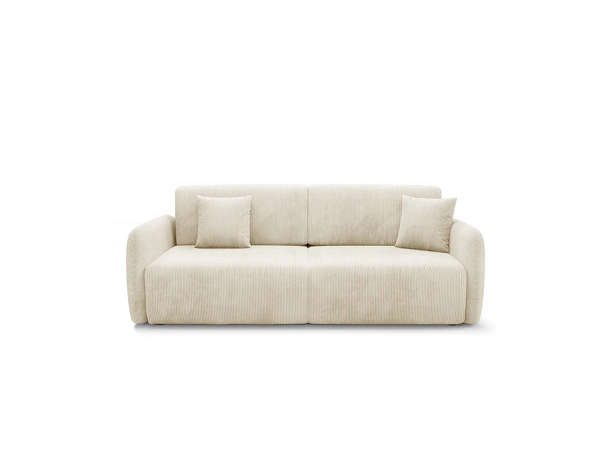 3-sitsig bäddsoffa med förvaringsutrymme, Dora Beige
