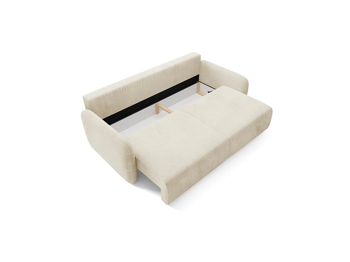 3-sitsig bäddsoffa med förvaringsutrymme, Dora Beige