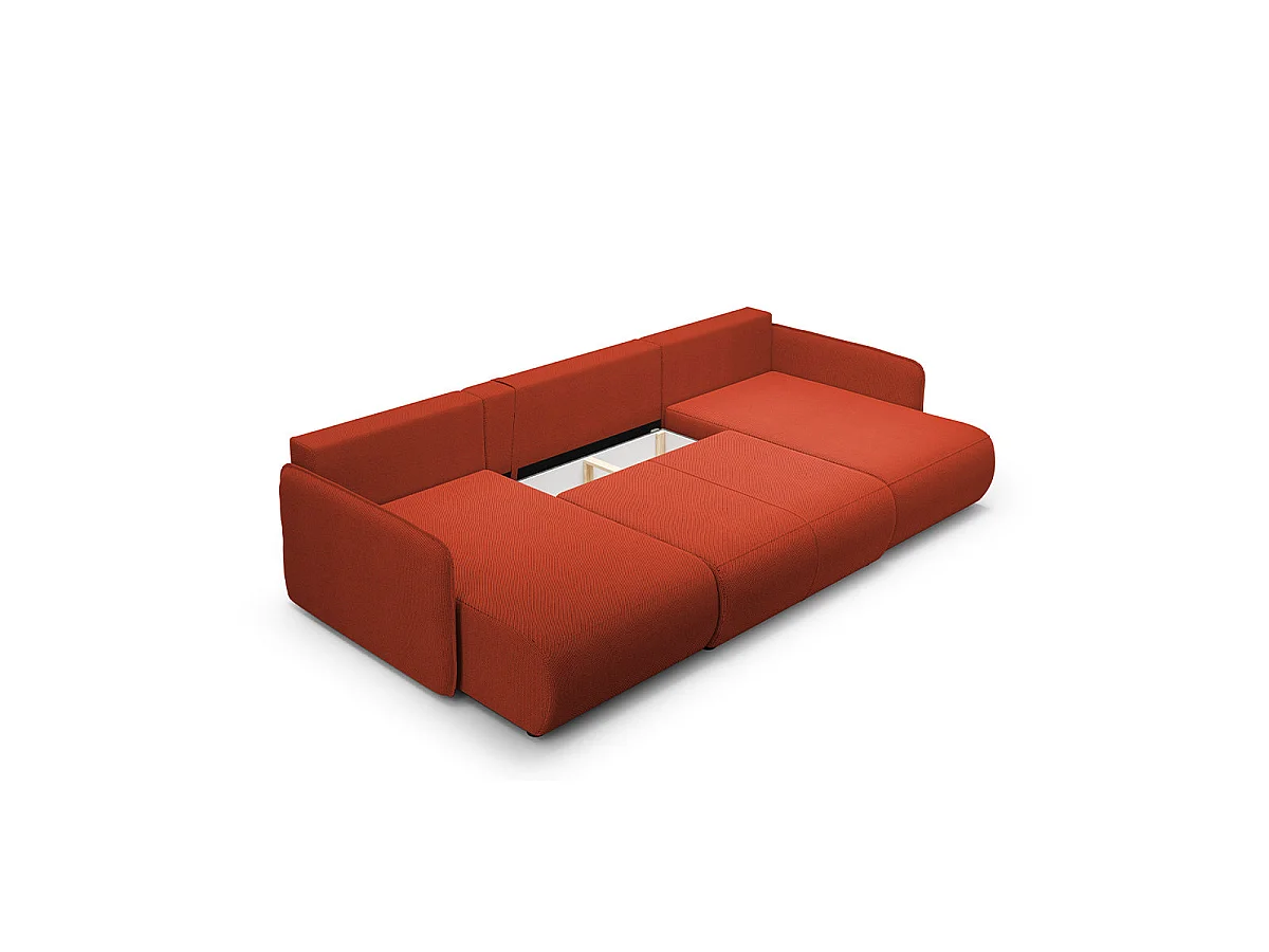 U-soffa 5 sittplatser bäddsoffa med förvaringsutrymme Claudio Bordeaux