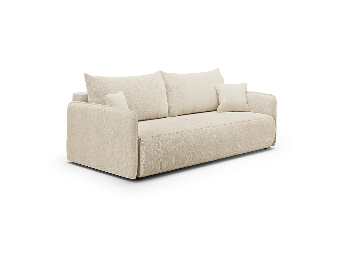 3-sitsig bäddsoffa med förvaringsutrymme, Claudio Beige