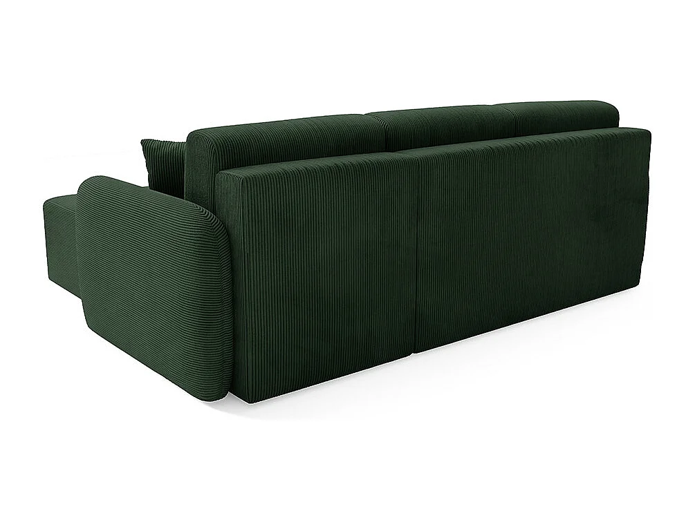 Canapé d'angle réversible et convertible 3 places avec coffre Dora Vert Sapin