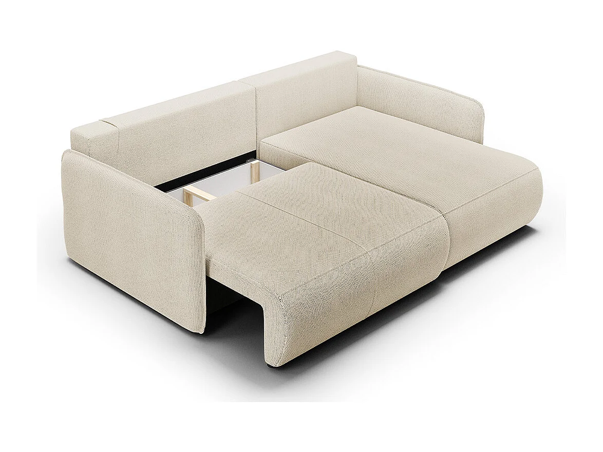 Canapé d'angle réversible et convertible 3 places avec coffre Claudio Beige