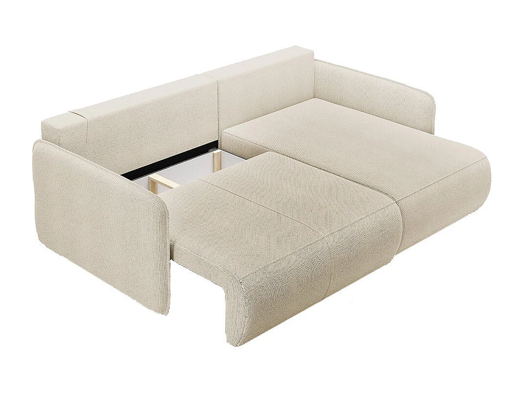 Canapé d'angle réversible et convertible 3 places avec coffre Claudio Beige