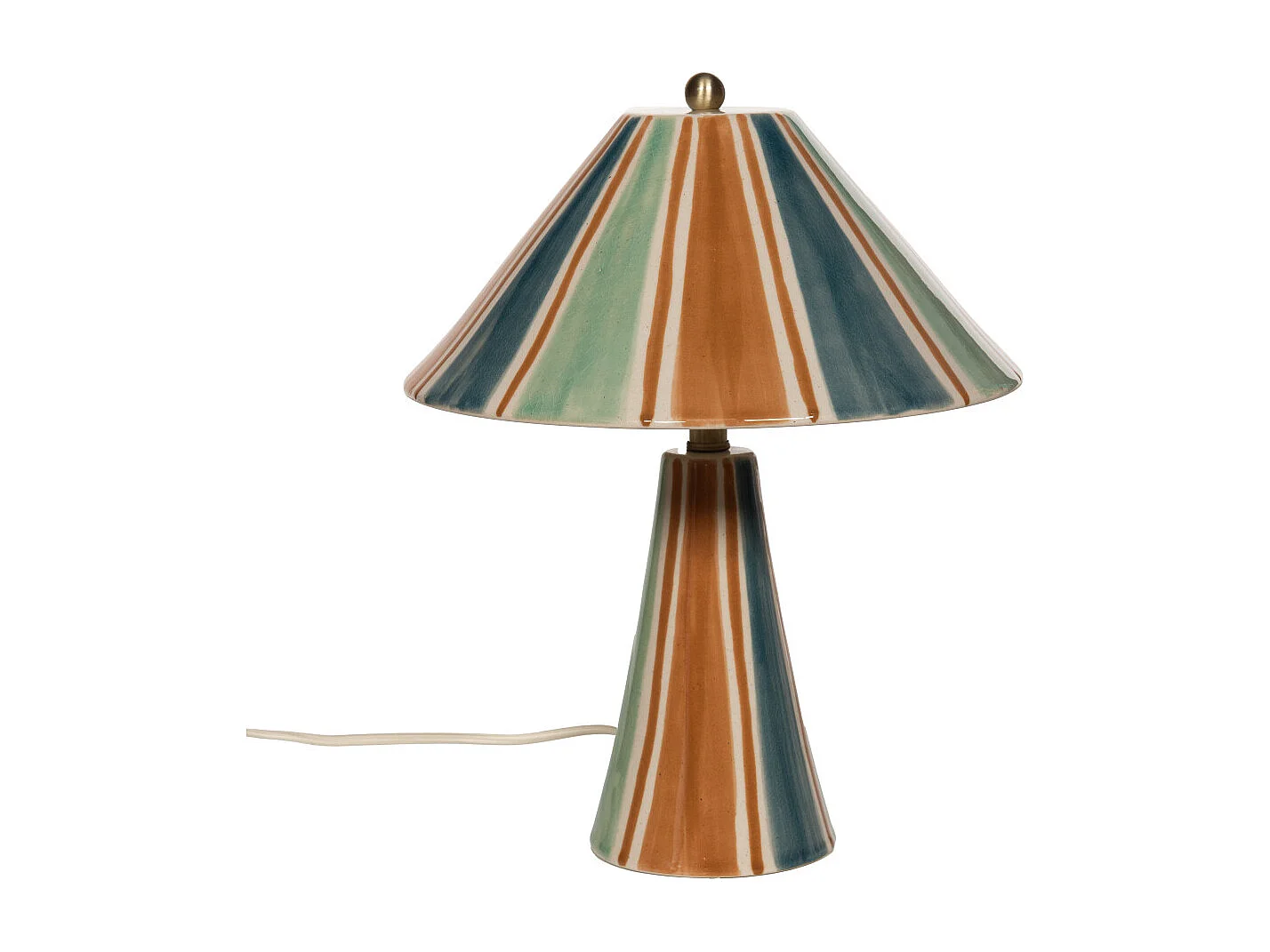 Lampe Zélie or et bleue