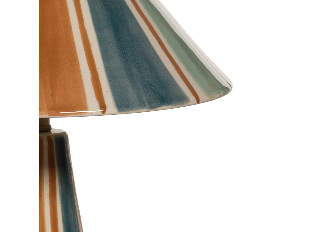 Lampe Zélie or et bleue