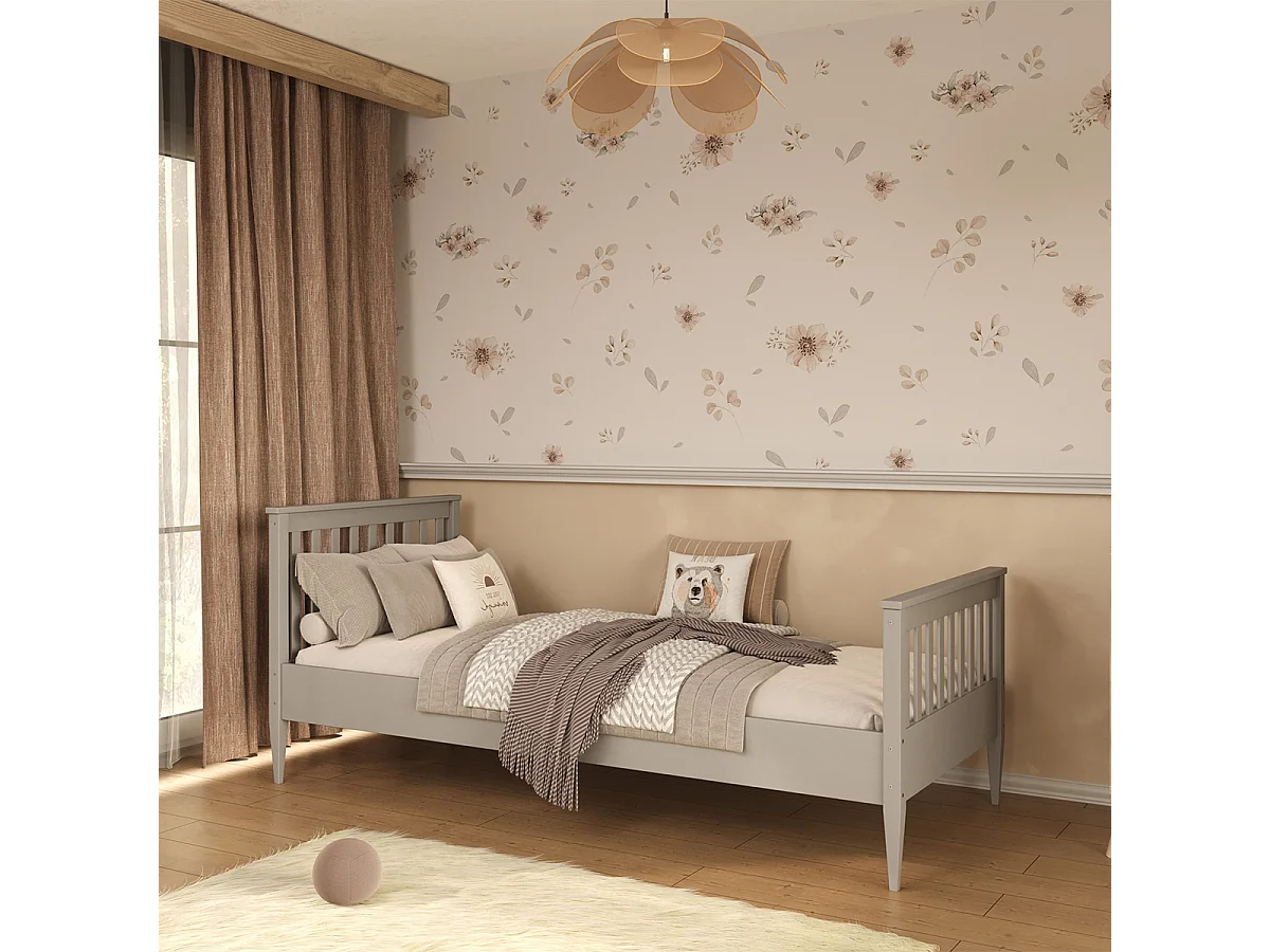 Ignas Grey 90x200 seng med bund