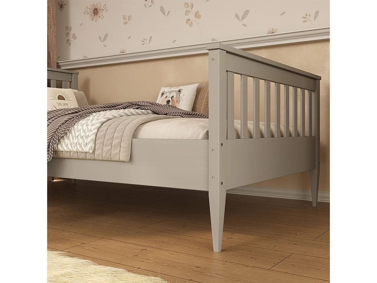 Ignas Grey 90x200 seng med bund