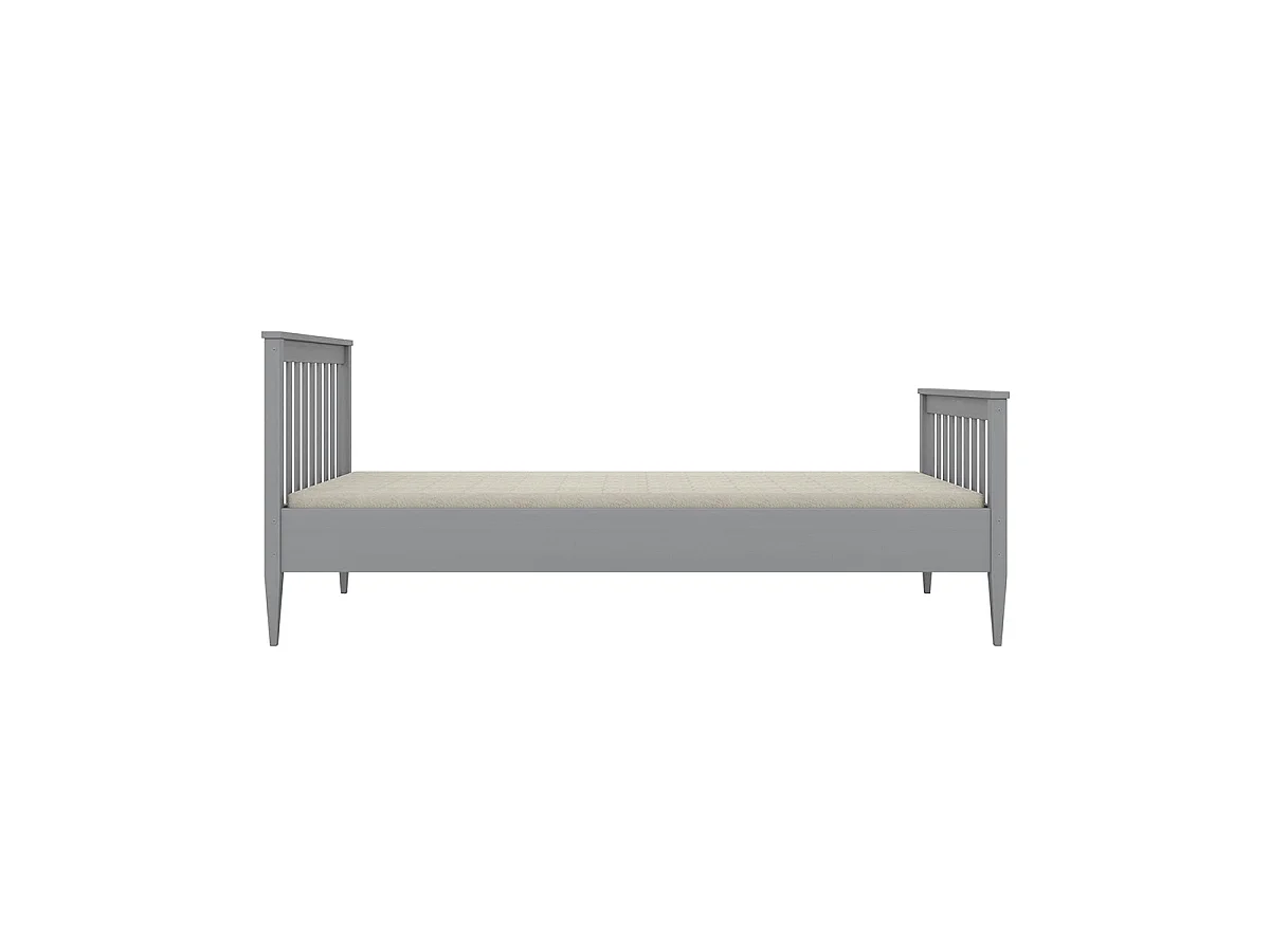 Ignas grijs 90x200 bed met lattenbodem