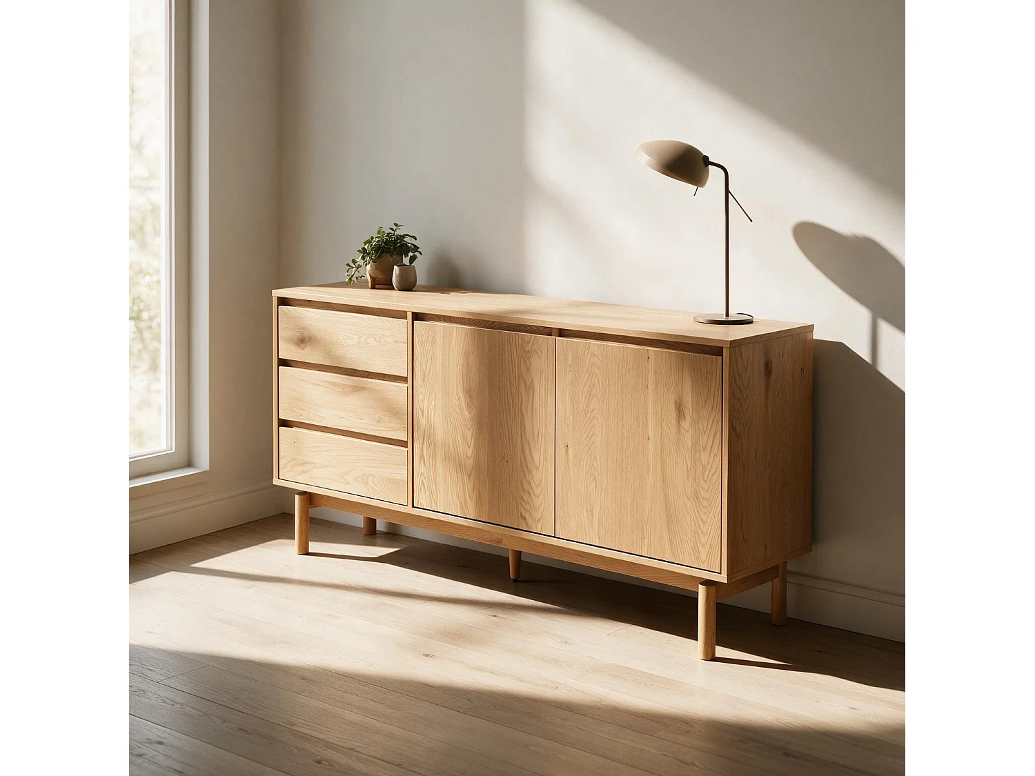 Buffet en bois 160cm SARAH - HAPPY GARDEN