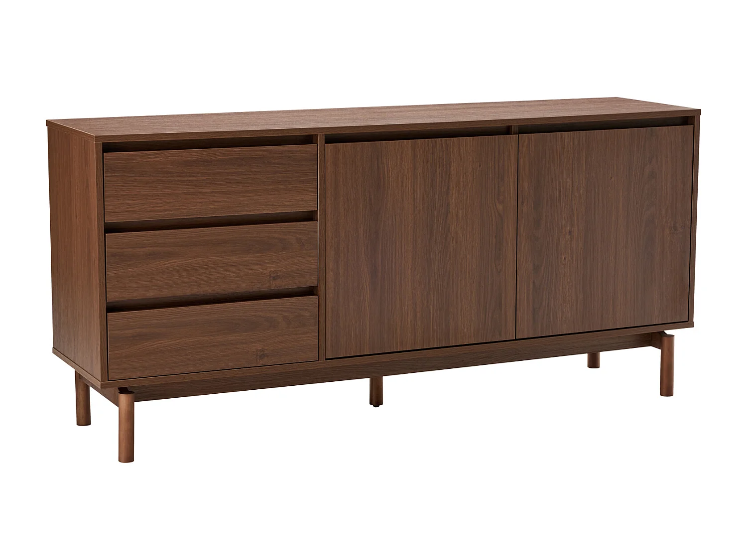 Donker houten buffet 160cm SARAH