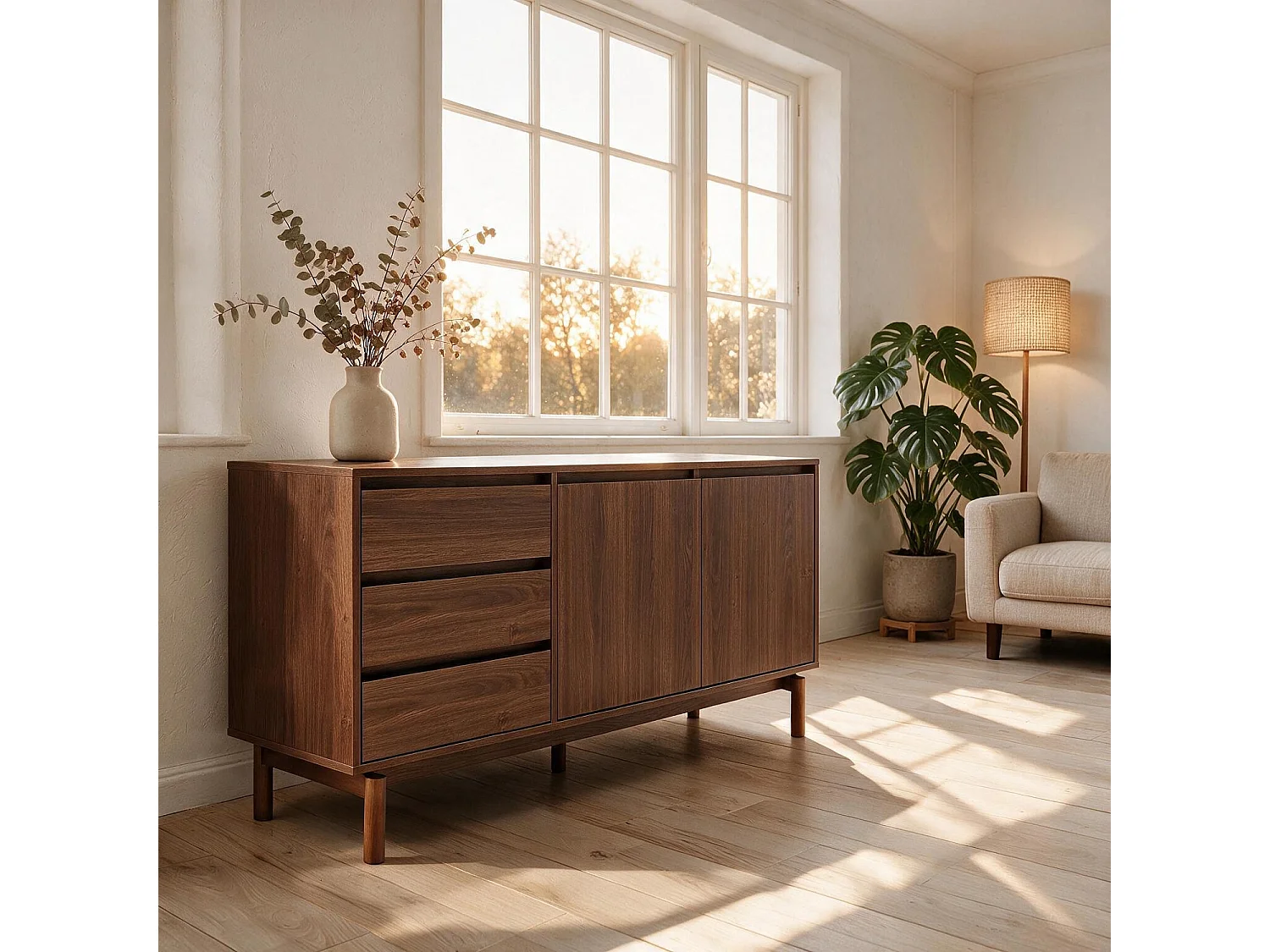 Dunkler Holz-Buffet 160cm SARAH