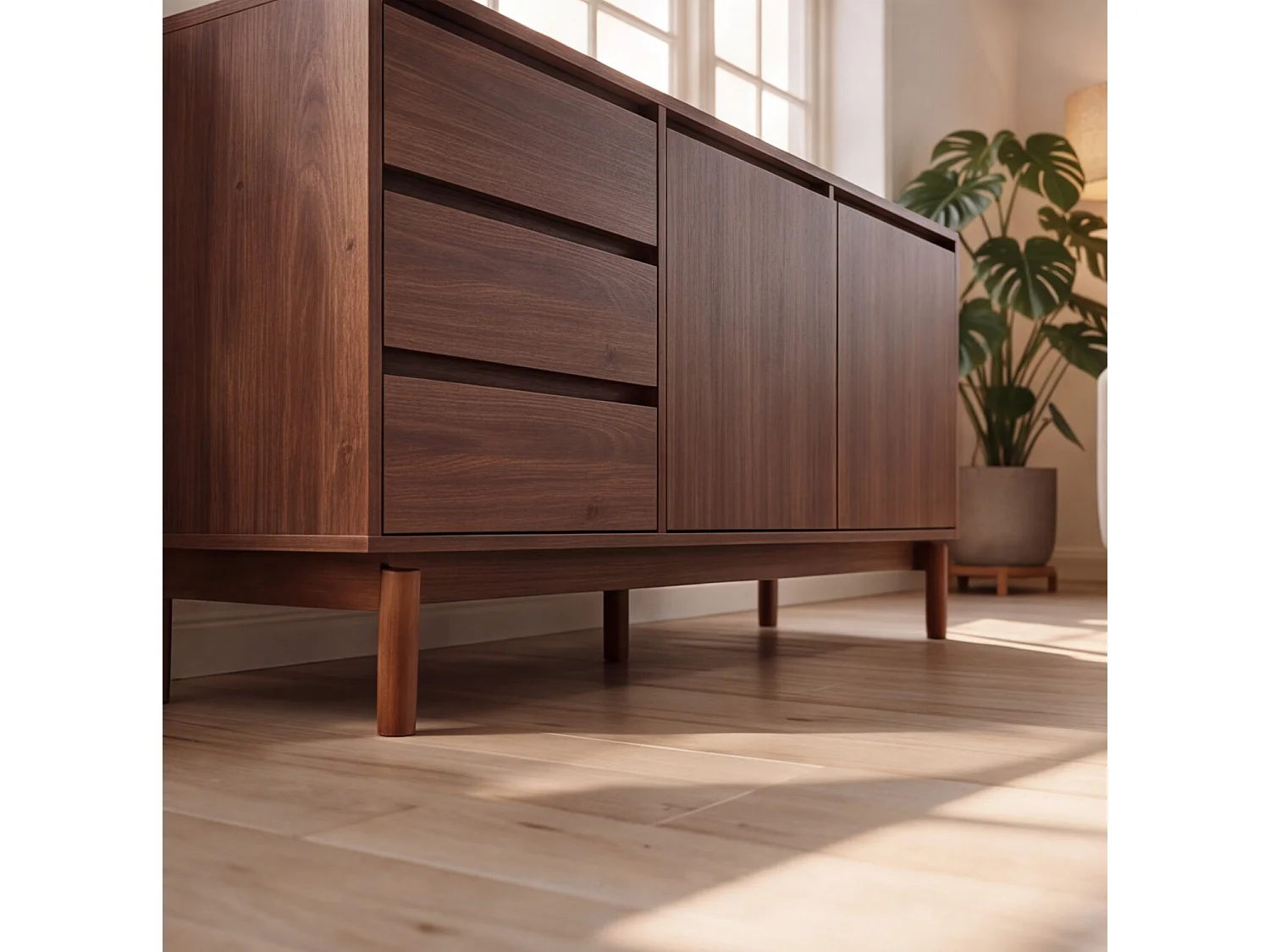 Dunkler Holz-Buffet 160cm SARAH
