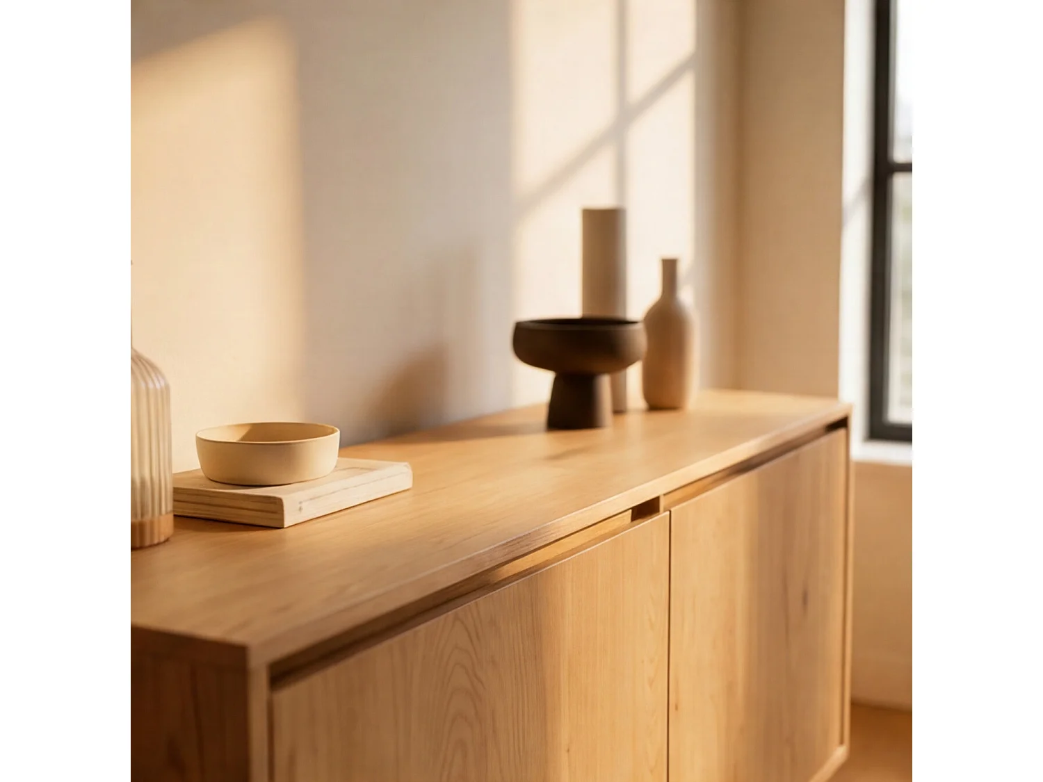Buffet en bois 120cm SARAH - HAPPY GARDEN