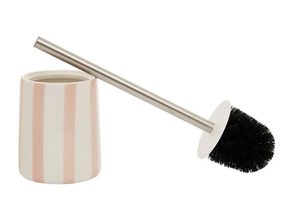 Brosse WC en Céramique "Strio" 39cm Rose