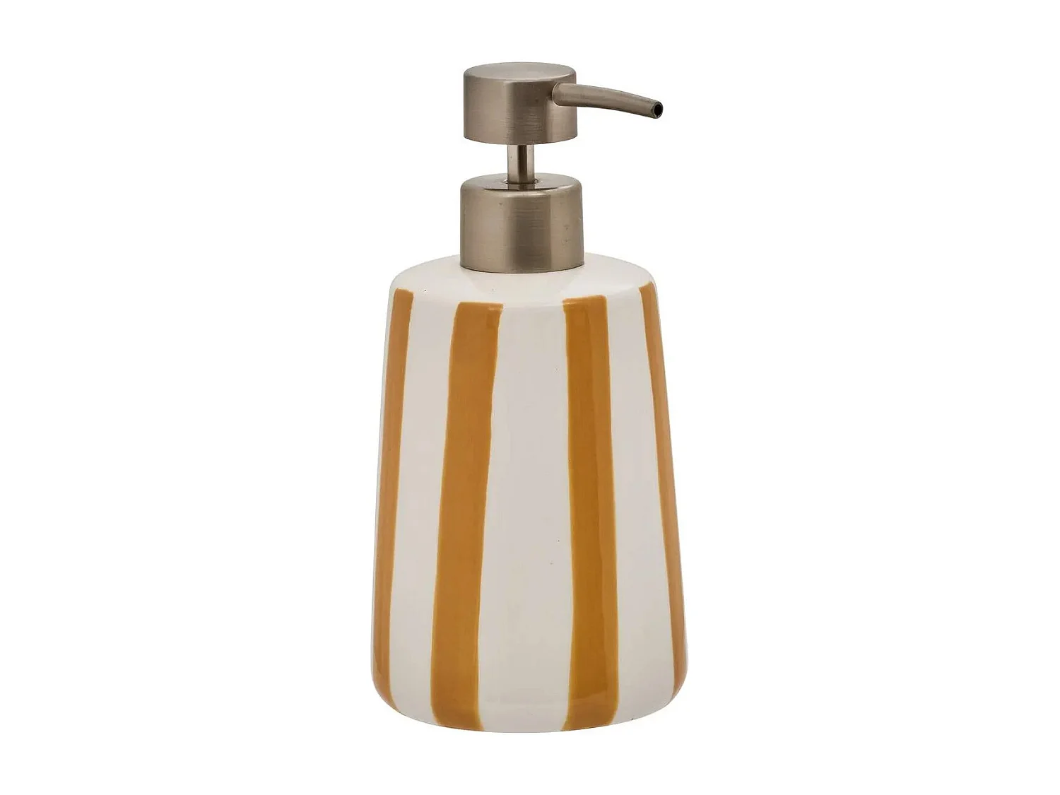 Distributeur de Savon en Céramique "Strio" 17cm Jaune