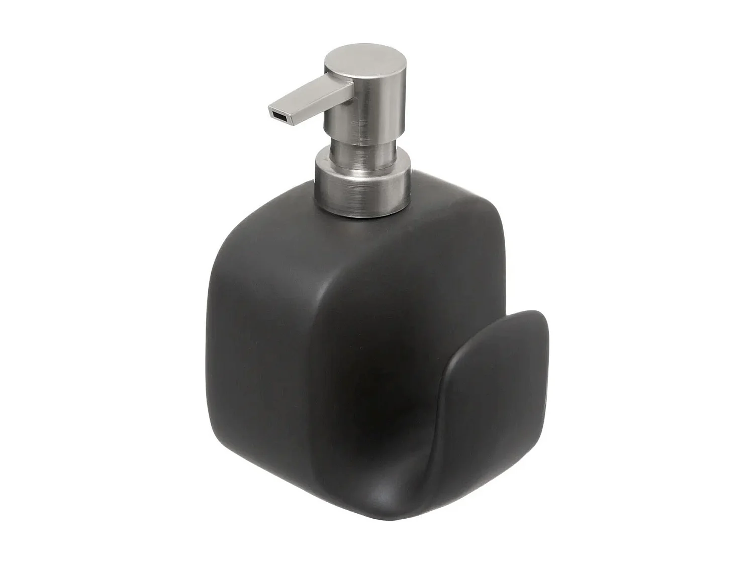 Distributeur de Savon en Céramique "Porte-Éponge" 15cm Noir