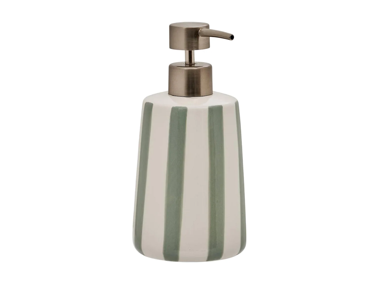 Distributeur de Savon en Céramique "Strio" 17cm Vert Céladon