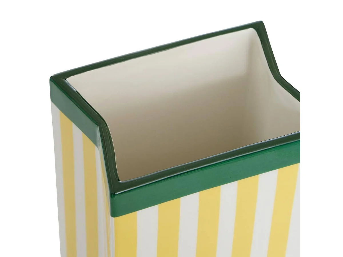 Vase Déco en Céramique "Positano" 22cm Jaune