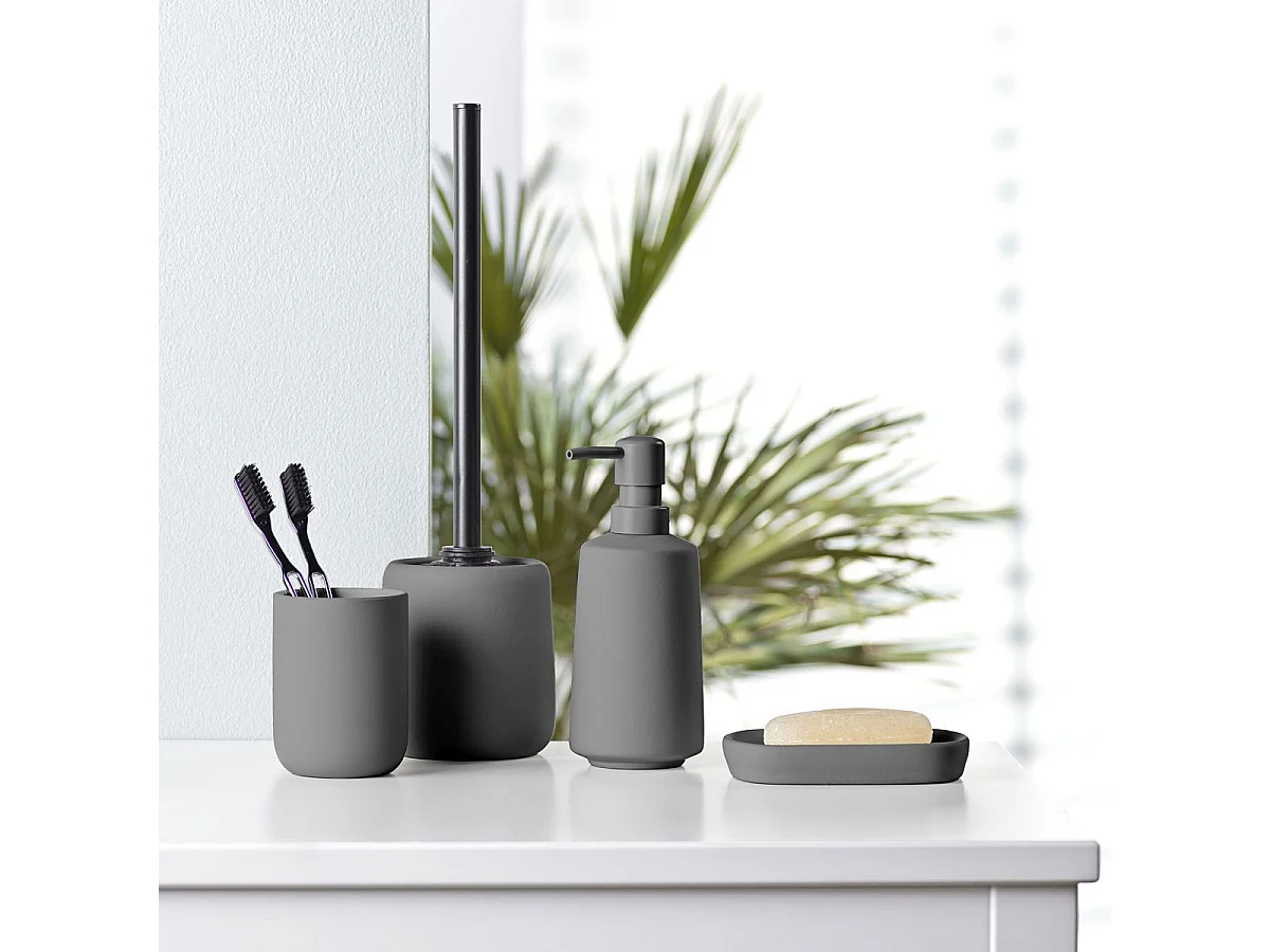 Brosse WC en Céramique "Ceralia" 38cm Anthracite