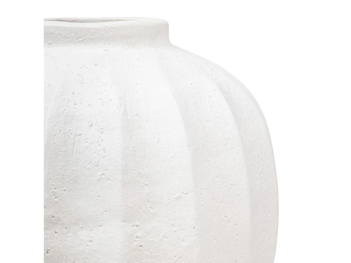 Vase Boule en Céramique "Amia" 28cm Blanc