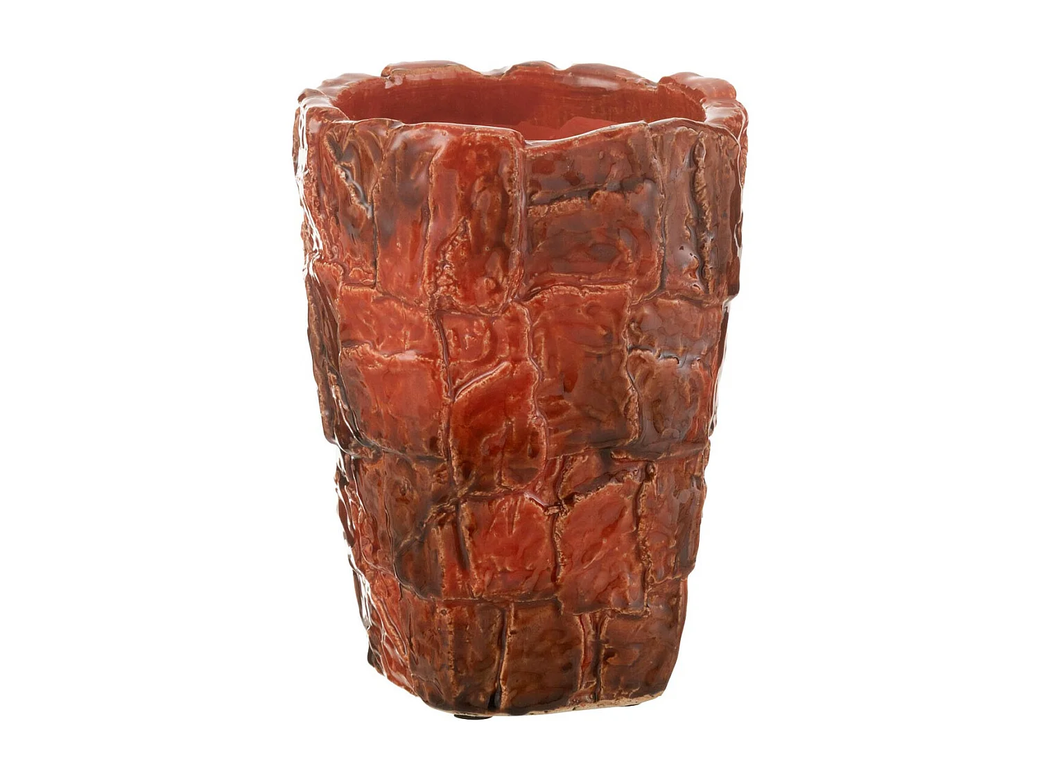Vase Design en Céramique "Akane" 24cm Rouge