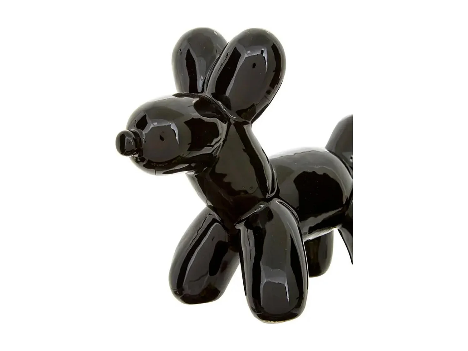 Statuette Déco Chien en Céramique "Théo" 19cm Noir