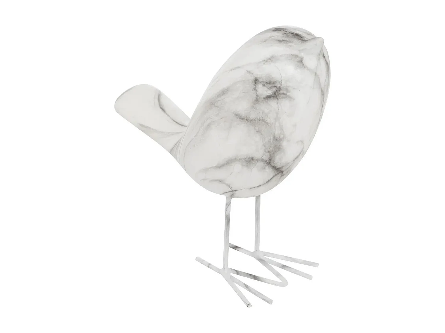 Statuette Oiseau en Céramique "Olen" 19cm Blanc