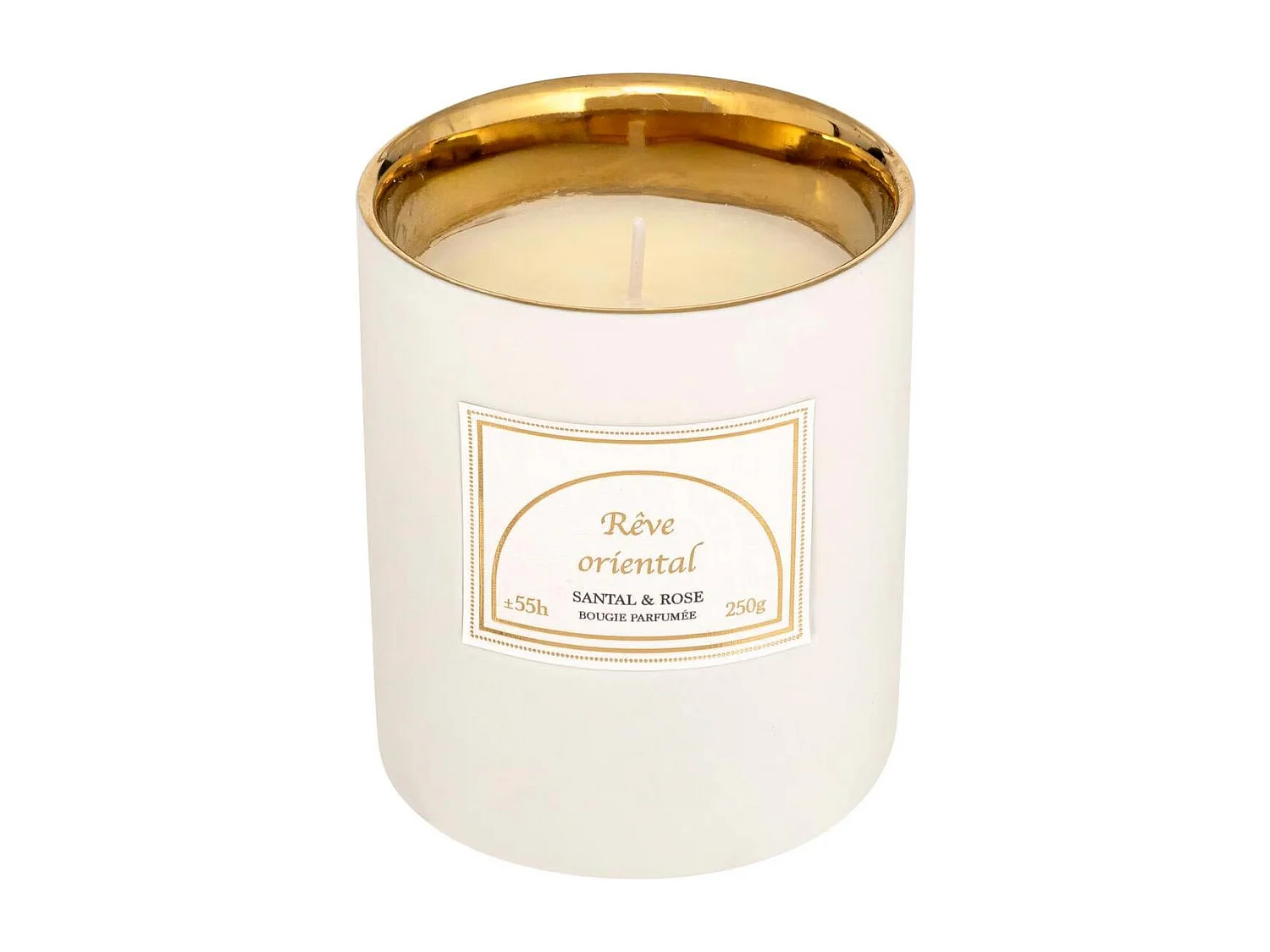 Bougie Parfumée en Céramique "Lucia" 250g Santal & Rose