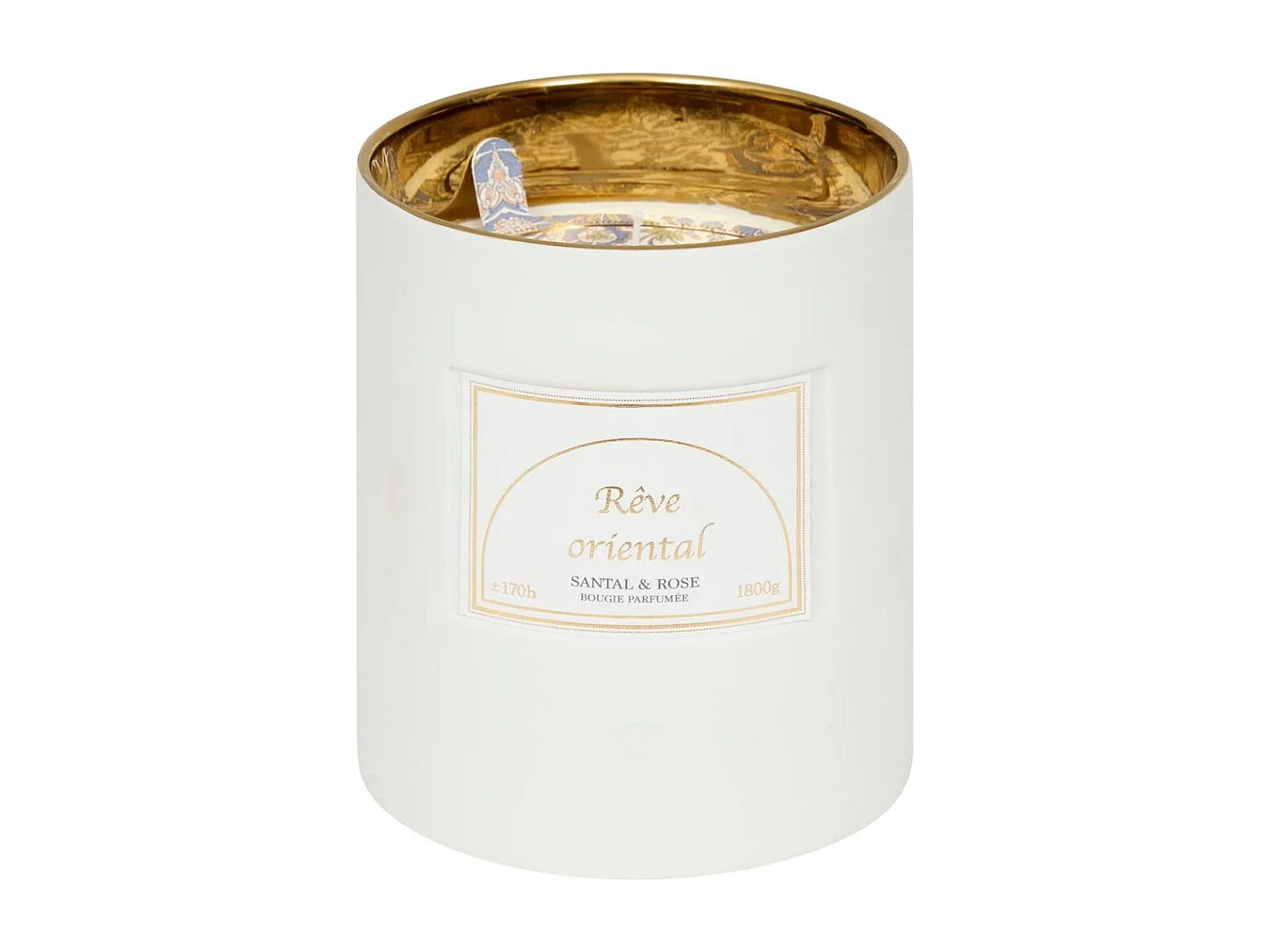 Bougie Parfumée en Céramique "Lucia" 1800g Santal & Rose