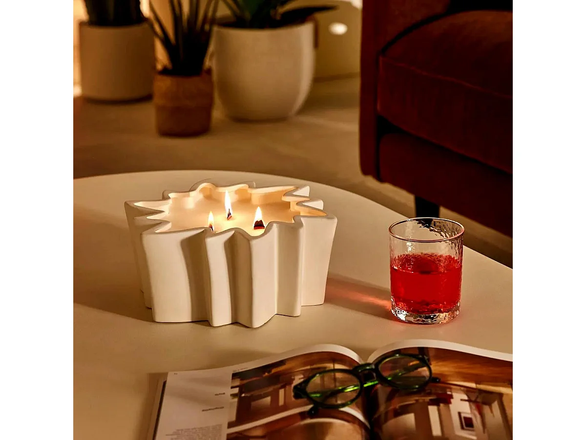 Bougie Parfumée en Céramique "Sienna" 850g Vanille Ambrée