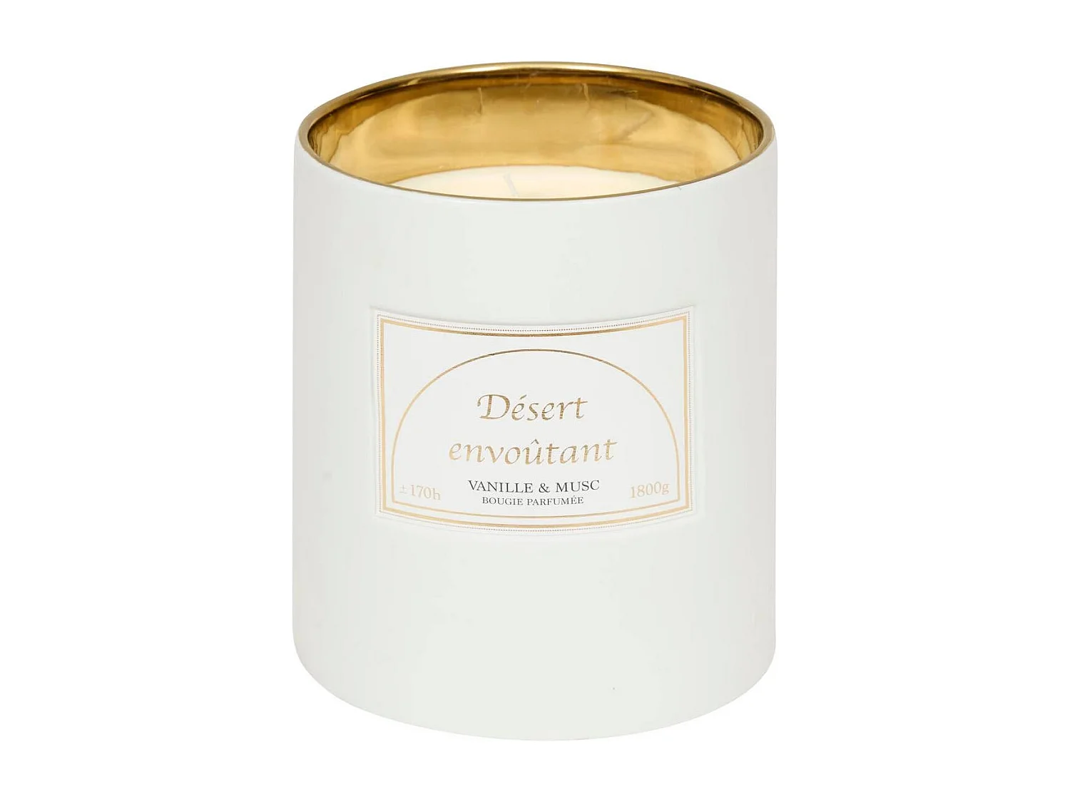 Bougie Parfumée en Céramique "Lucia" 1800g Vanille & Musc