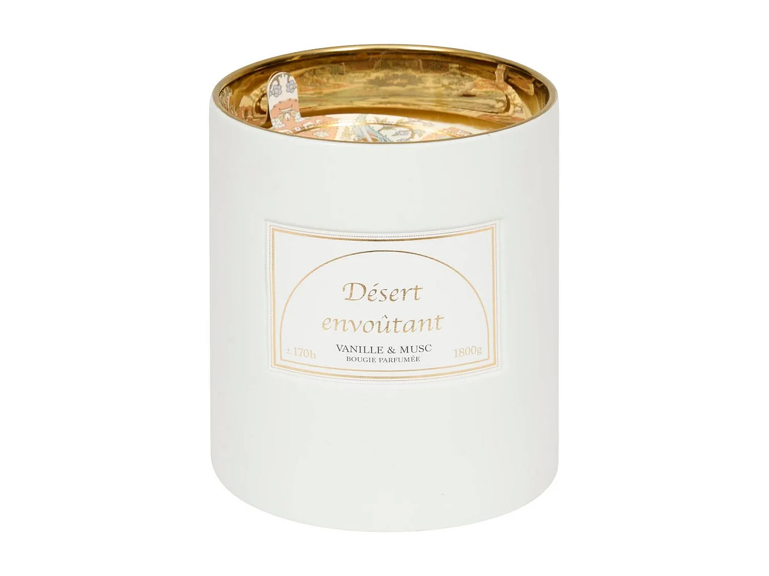 Bougie Parfumée en Céramique "Lucia" 1800g Vanille & Musc