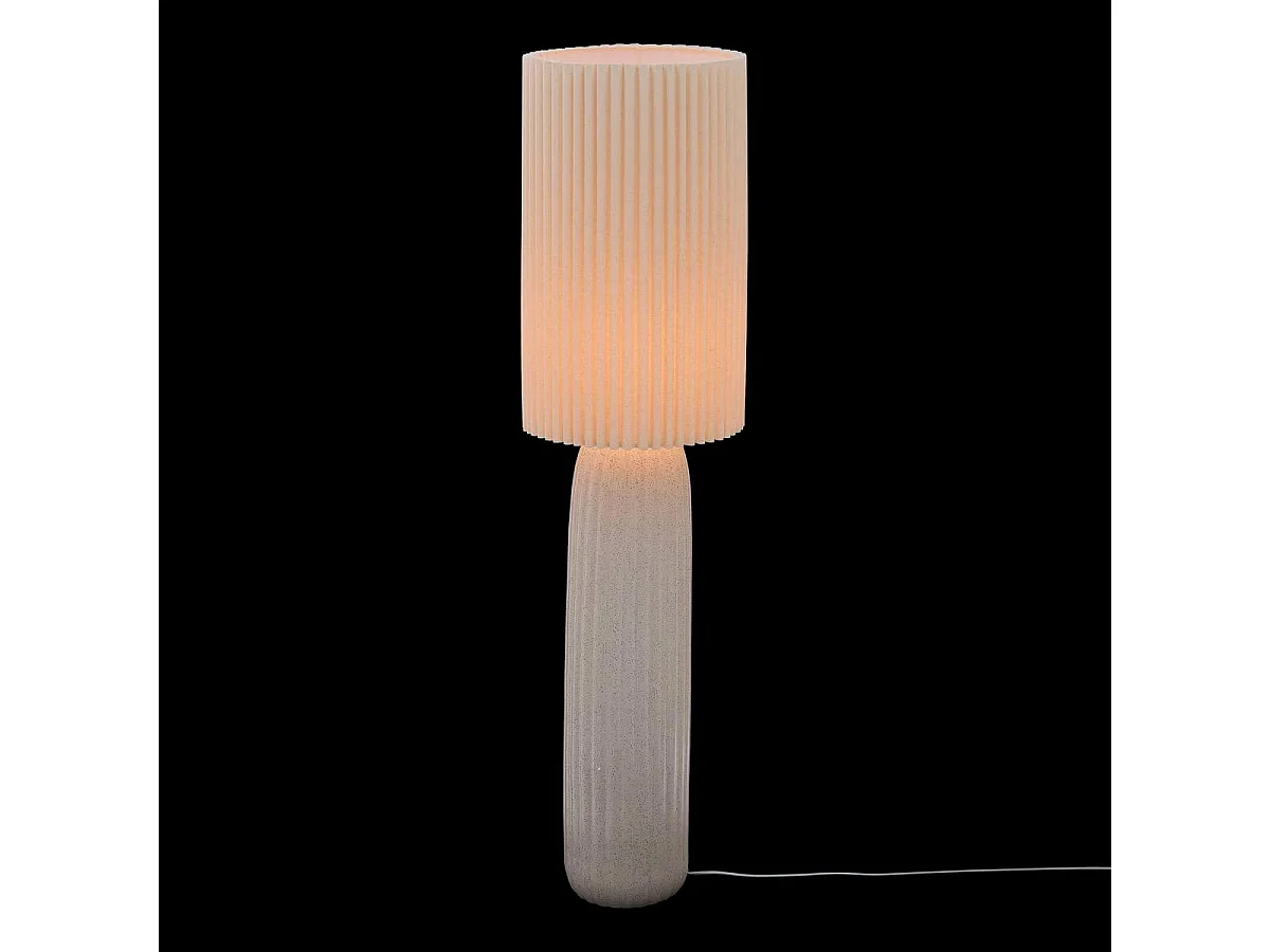Lampe Moucheté en Céramique "Kenan" 122cm Beige
