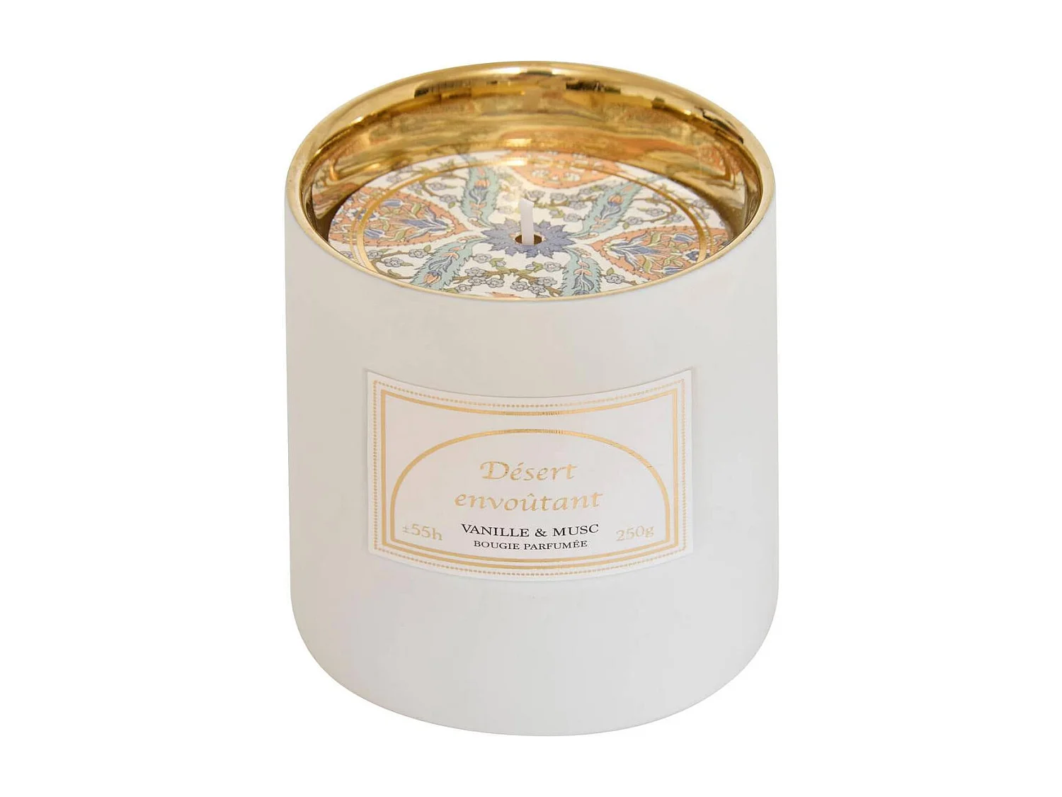 Bougie Parfumée en Céramique "Lucia" 250g Vanille & Musc