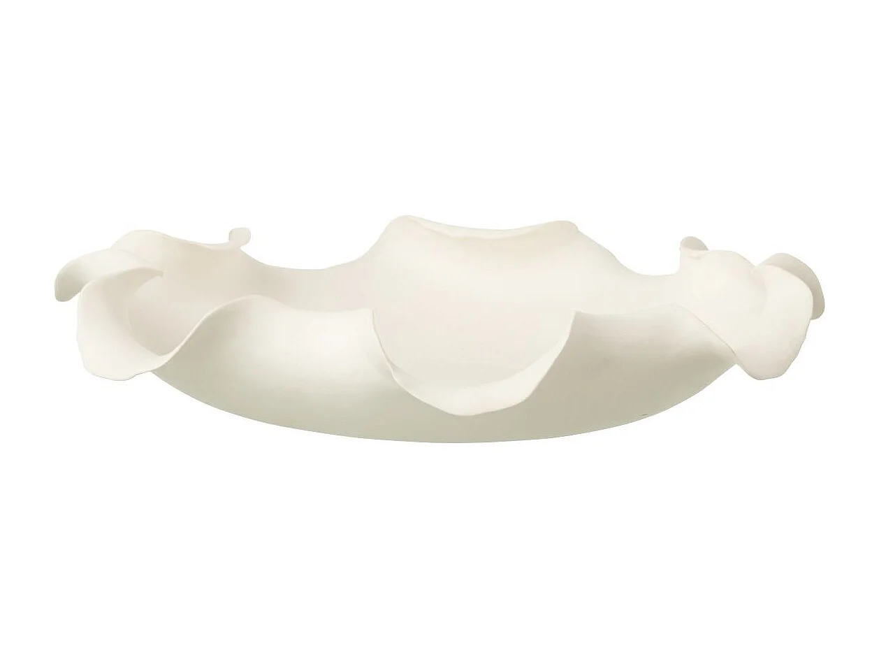 Coupelle Déco en Céramique "Helix" 37cm Blanc