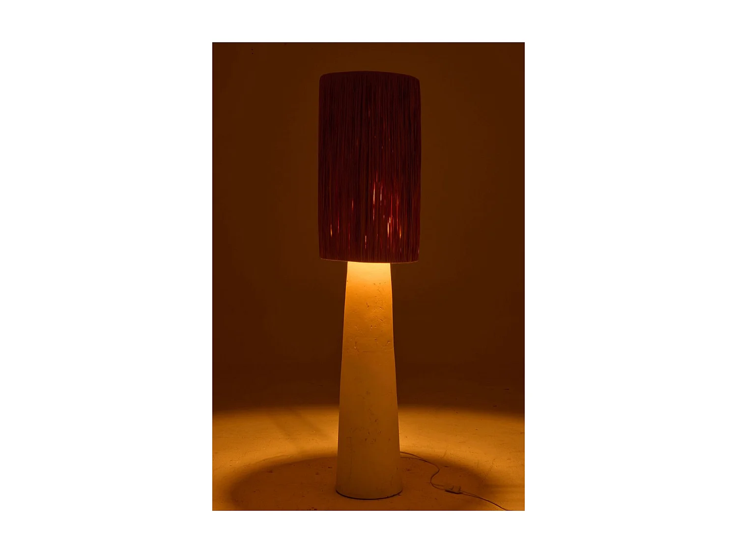 Lampadaire en Céramique "Stephanie" 108cm Blanc