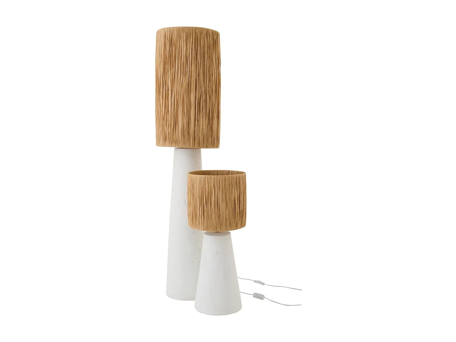 Lampadaire en Céramique "Stephanie" 108cm Blanc