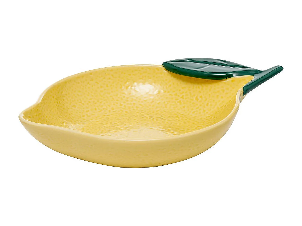 Plat de Présentation en Céramique "Citrons" 31cm Jaune