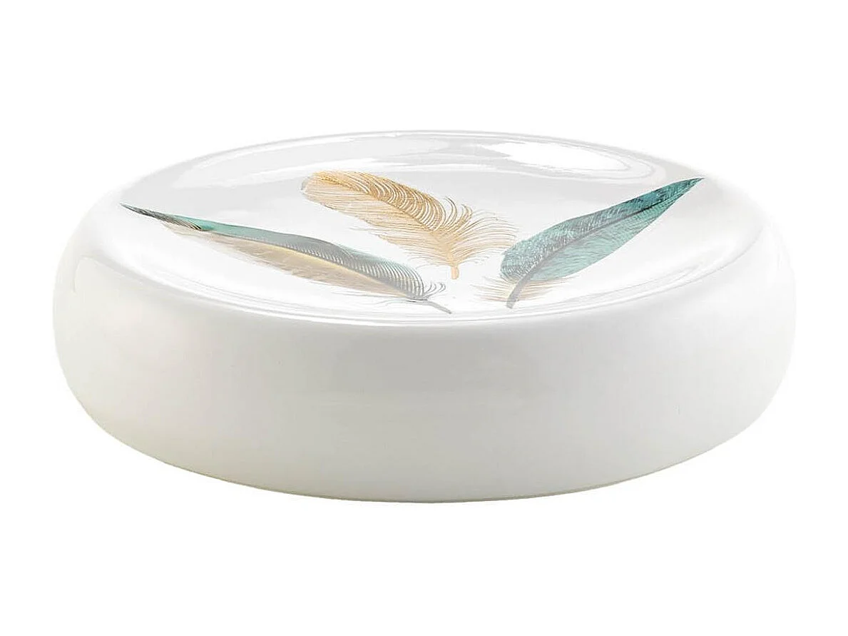 Porte Savon en Céramique "Plumiss" 11cm Multicolore