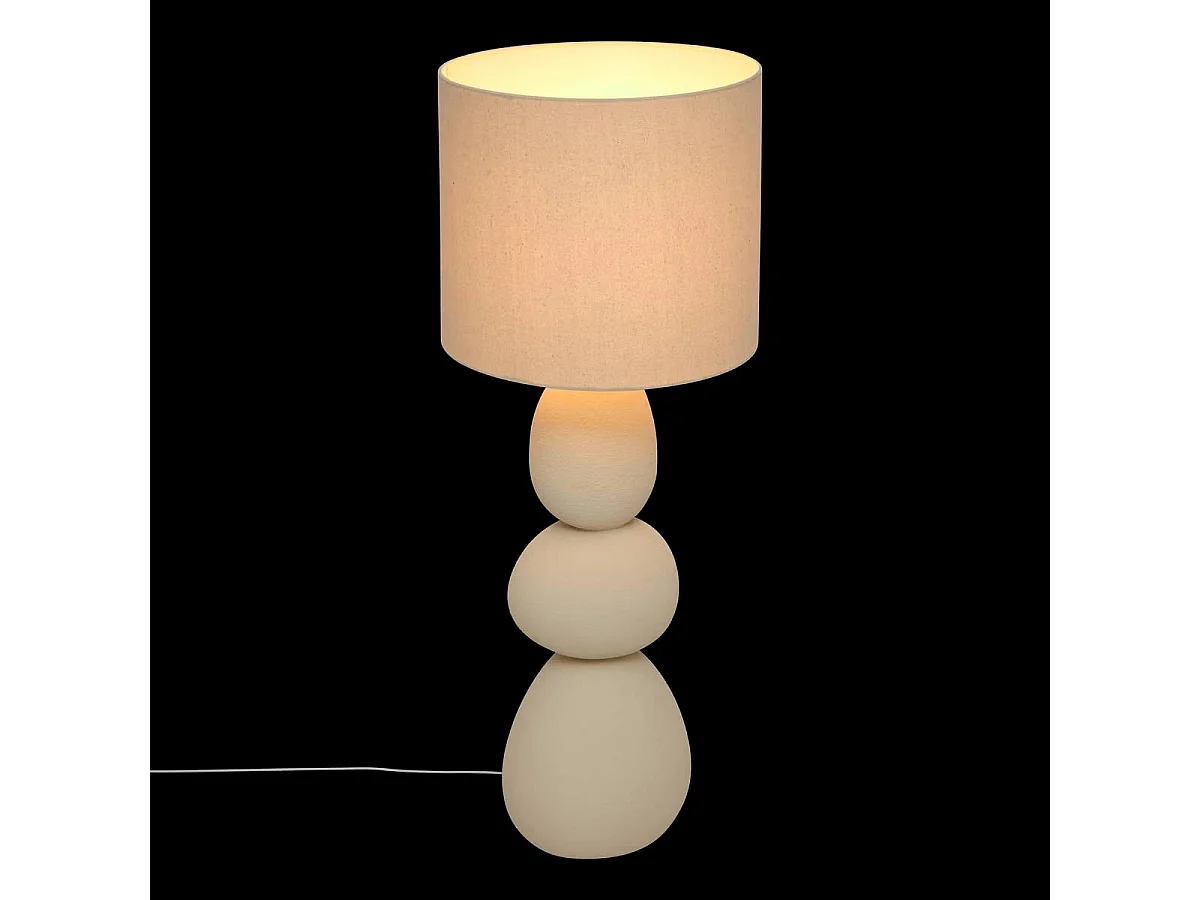 Lampadaire Design en Céramique "Alitha" 100cm Beige
