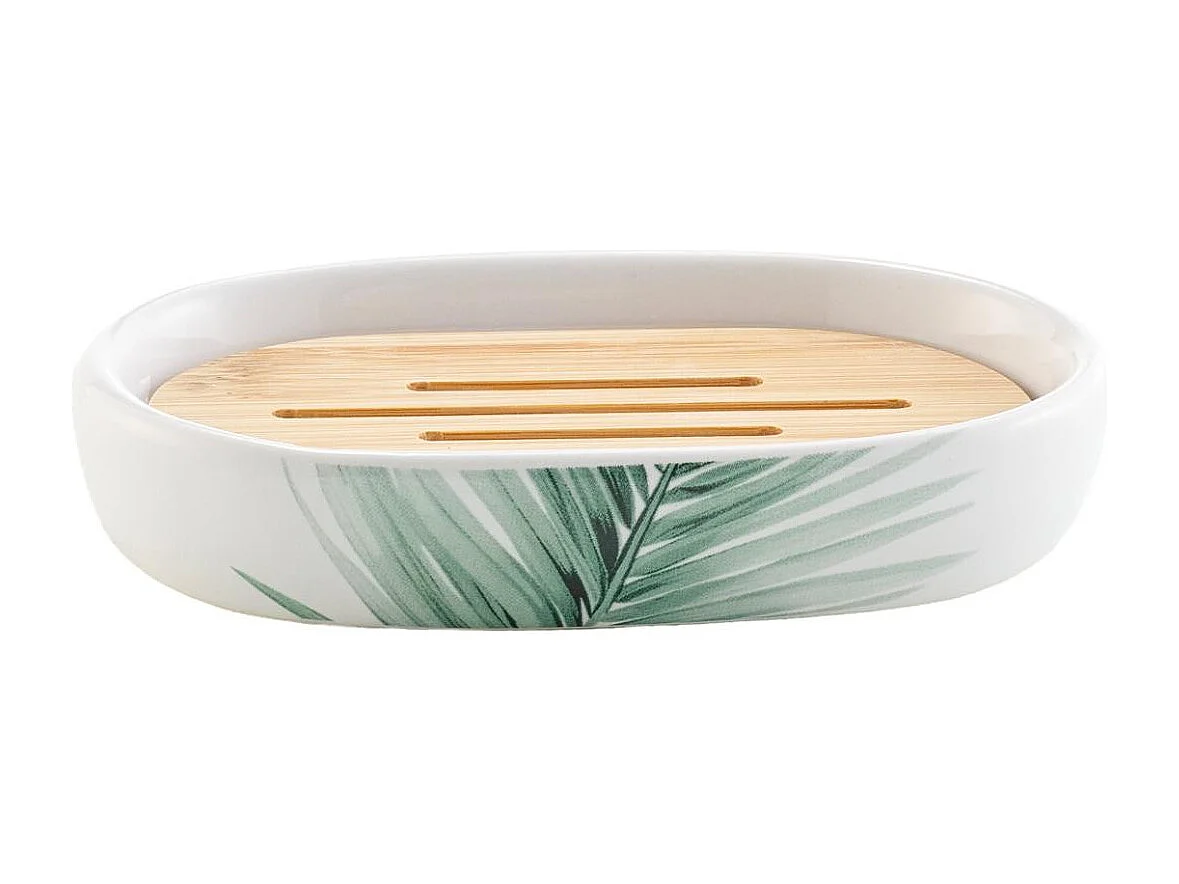 Porte Savon en Céramique "Havane" 12cm Blanc