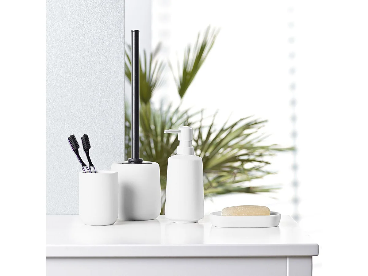 Distributeur de Savon en Céramique "Ceralia" 19cm Blanc