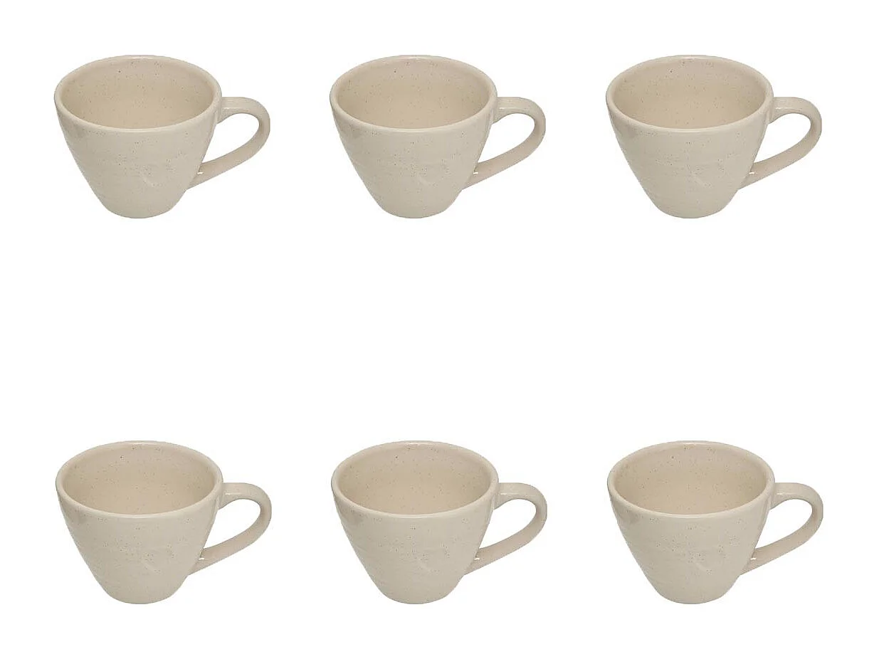 Lot de 6 Mugs en Céramique "Adèle" 38cl Blanc